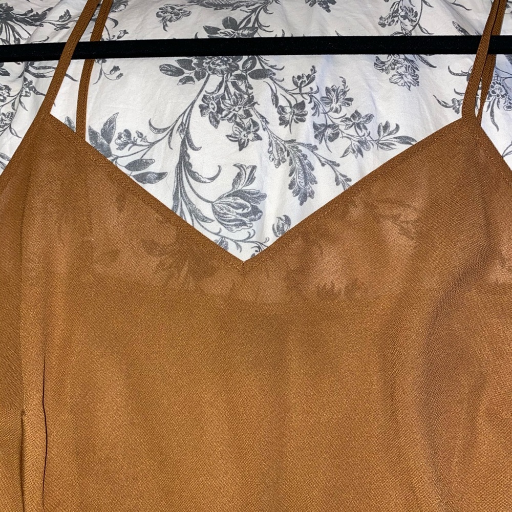 Sheer Burnt Orange Tanktop